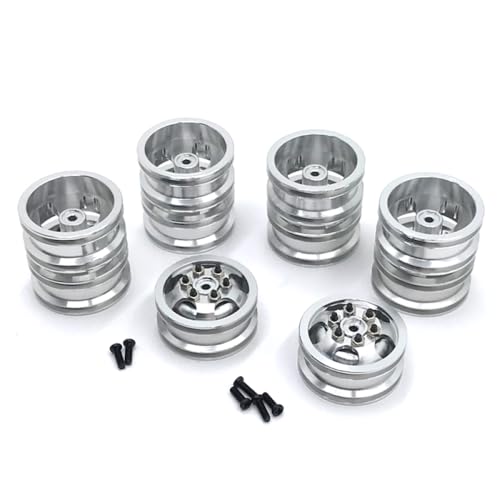 QMLQRGKF Metall -Upgrade vordere und hintere Dual -Wheel -Hub -Kompatibel mit B16 B36 Henglong Feiyu RC -Autoteile(Silver) von QMLQRGKF