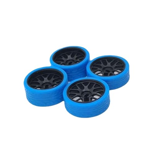 QMLQRGKF Metall verbessert 26,5 -mm -Farb -Rennreifen, die mit 1/28 K Series RC -Autos und Teilen kompatibel ist(Black Blue) von QMLQRGKF