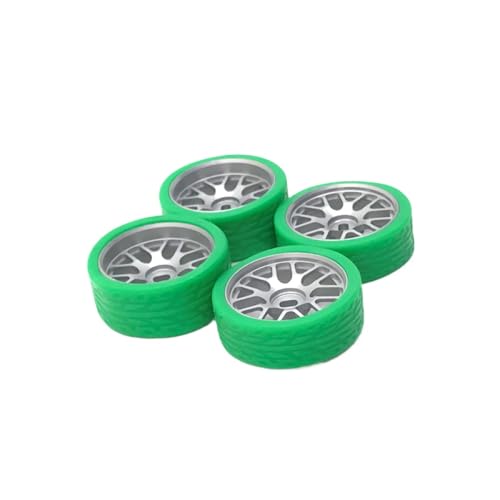 QMLQRGKF Metall verbessert 26,5 -mm -Farb -Rennreifen, die mit 1/28 K Series RC -Autos und Teilen kompatibel ist(Silver Green) von QMLQRGKF