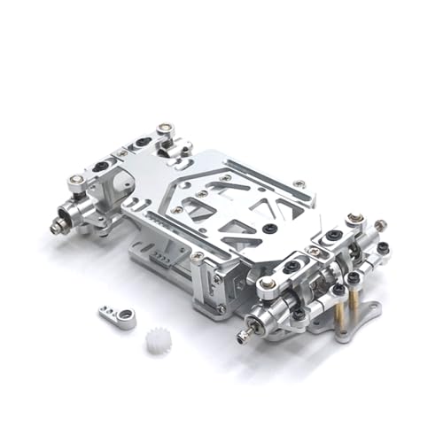 QMLQRGKF RC01 1/28 Metall -Upgrade Heckantriebsauto -Rahmen Kompatibel mit RC -Drift -Rennen, die mit verschiedenen Modellen kompatibel sind(Silver) von QMLQRGKF