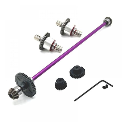 QMLQRGKF Verbesserte Metalldifferentialübertragungsanordnung kompatibel mit 1/12 124016 124017 124018 124019 124007 124008 RC -Autoteile RC(Purple) von QMLQRGKF