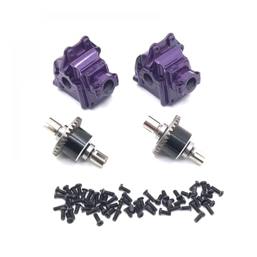 QMLQRGKF Verbessertes Metalldifferentialgetriebe Kompatibel mit 144010 144001 144002 124016 127017 124018 124019 kompatible RC -Autoteile(Purple) von QMLQRGKF