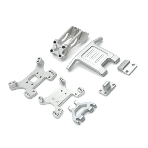 QMLQRGKF Verbessertes Metallschock -Halterungshalter vorne mit 144010 124016 124017 124018 124019 RC -Autos kompatibel(Silver) von QMLQRGKF