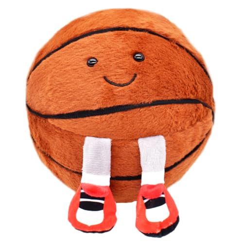 QNUOXEP Plüsch Basketball Spielzeug, 3D Plüsch Basketball Kissen, Basketball Kissen Weich Flauschig,Cartoon Plush Doll,Plüsch Spielzeug-25cm von QNUOXEP