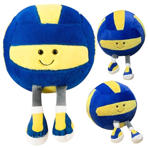 QNUOXEP Plüsch Volleyball Spielzeug, 3D Plüsch Volleyball Kissen, Volleyball Plüschtier Spielzeug, Volleyball Kissen Weich Flauschig,Cartoon Plush Doll,Plüsch Spielzeug-25cm von QNUOXEP