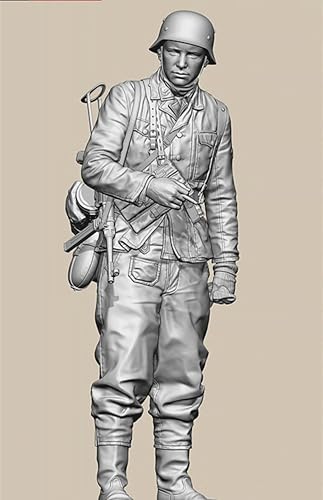 QOMJSDLP 1/16 WWII Deutscher Soldat Resin Modellbausatz Unbemalt und unmontiert Soldat Resin Modellbausatz //g6F0A8 von QOMJSDLP