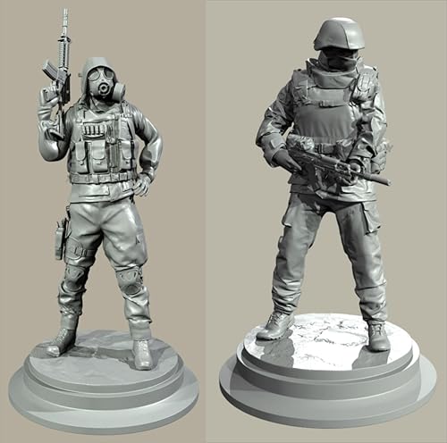 QOMJSDLP 1/35 Europäisches Kommando Soldat Resin Modellbausatz unbemalt und unmontiert Soldat Resin Modellbausatz (2 Figuren) //g7F3A10 von QOMJSDLP