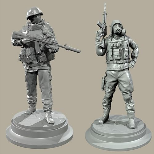 QOMJSDLP 1/35 Europäisches Kommando Soldat Resin Modellbausatz unbemalt und unmontiert Soldat Resin Modellbausatz (2 Figuren) //g7F3A19 von QOMJSDLP