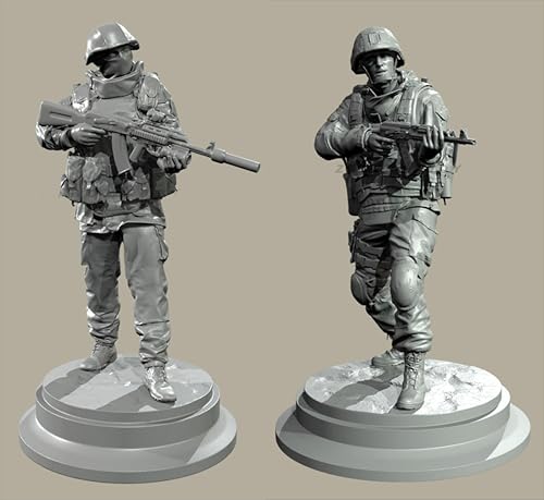 QOMJSDLP 1/35 European Commando Resin Soldier Model Kit, unbemaltes und unmontiertes Resinmodell (2 Figuren)//T6A7b19 von QOMJSDLP