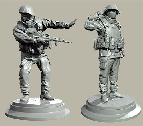 QOMJSDLP 1/35 European Commando Soldier Resin Model Kit Unbemalt und unmontiert Soldier Resin Model Kit (2-Personen)//o7A-3q17 von QOMJSDLP