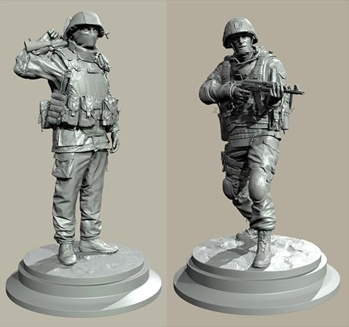 QOMJSDLP 1/35 European Commando Soldier Resin Model Kit Unbemalt und unmontiert Soldier Resin Model Kit (2-Personen)//o7A-3q20 von QOMJSDLP