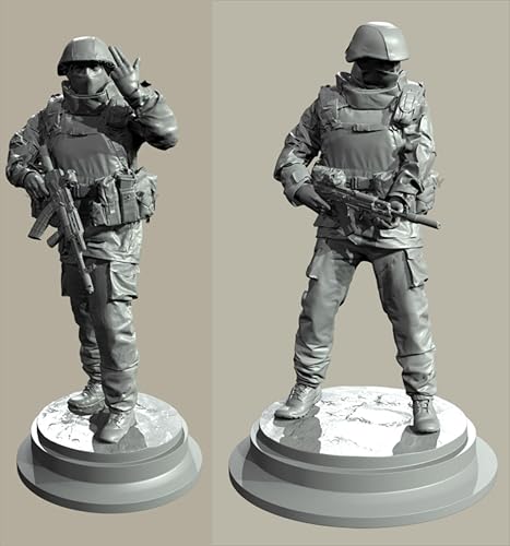 QOMJSDLP 1/35 European Commando Soldier Resin Model Kit Unbemalt und unmontiert Soldier Resin Model Kit (2-Personen)//o7A-3q7 von QOMJSDLP