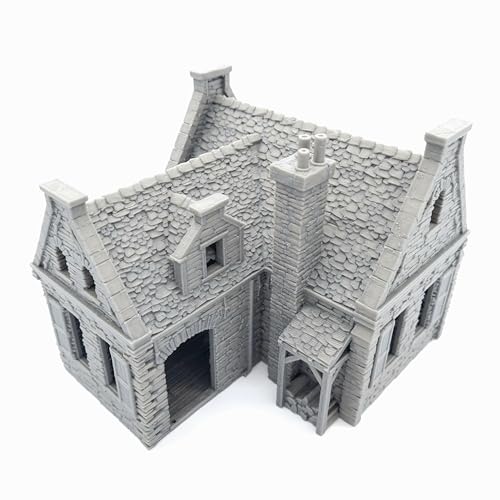 QP3D - Wargaming Steinhaus, Modellgelände, Landschaft für Tischspiel, 28–32 mm Maßstab, 16–20 Jahrhundert, mittelalterliches europäisches Gebäude für RPG 2WW, Eisenbahnmodellierung, bewegliche Türen, QP3D - Wargaming Steinhaus, Modellgelände, Landschaft für Tischspiel, 28–32 mm Maßstab, 16–20 Jahrhundert, mittelalterliches europäisches Gebäude für RPG 2WW, Eisenbahnmodellierung, bewegliche Türen, von QP3D Wargames