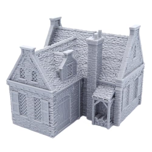 QP3D - Wargaming Steinhaus Modell Gelände, Landschaft für Tischspiel, 15 mm Maßstab, 16-20 Jahrhundert mittelalterliches europäisches Gebäude für RPG 2WW Eisenbahnmodellierung, 3D-gedruckt und QP3D - Wargaming Steinhaus Modell Gelände, Landschaft für Tischspiel, 15 mm Maßstab, 16-20 Jahrhundert mittelalterliches europäisches Gebäude für RPG 2WW Eisenbahnmodellierung, 3D-gedruckt und von QP3D Wargames