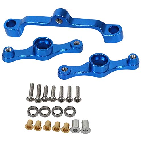 Lenkgelenksatz aus Aluminiumlegierung for Tamiya TT01 TT01E TT01D TT01ED TT-01 Tyep-E 54058 53864 Upgrade-Teile, blau von QPAJWAKS