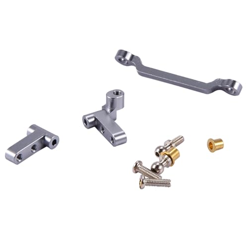 QPAJWAKS 1 Stück Metall-Upgrade-Lenkzylinder-Montageblock for Wltoys A949 A959-B A979-B A969, grau von QPAJWAKS