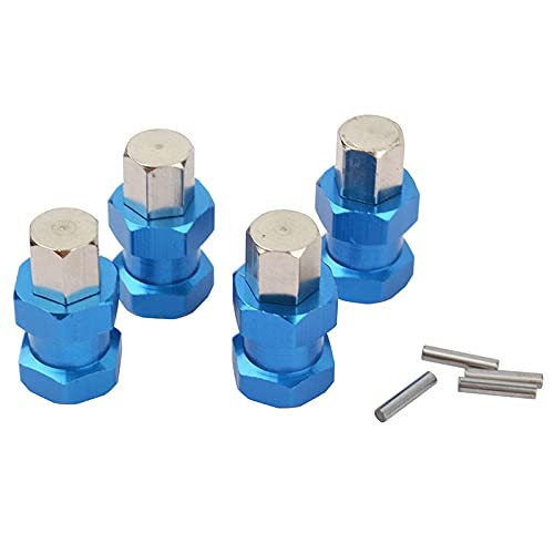 QPAJWAKS 2023 Hot-4Pcs Aluminium RC Auto 12Mm Hex Rad Hub Stick Adapter Verlängerung Combiner Koppler for 1/10 RC Crawler Axial SCX10 D90(Blue 15mm) von QPAJWAKS