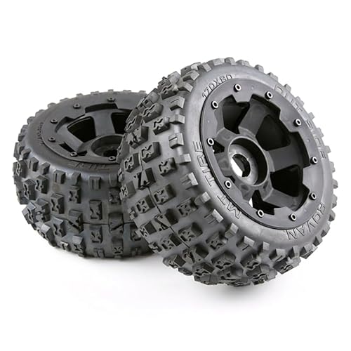 QPAJWAKS Reifen und Radnabensatz for 1/5 Hpi KM Baja 5B RC Autoteile - Hinten 170X80 von QPAJWAKS