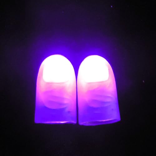 QQY Die magische Daumenlampe, 5 Paar Fingerlampe, magisches Zubehör, künstliche Finger, für Shows, Partys, Jubel (Farbe Violett) von QQY