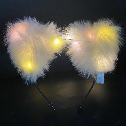 QQY Weihnachts-Stirnband, 2 Stück, Geweih, Weihnachts-Stirnband, beleuchteter LED-Blumenkranz, Kopfschmuck, Waldfee, Fotografie, Haarreifen für Damen, Größe L von QQY