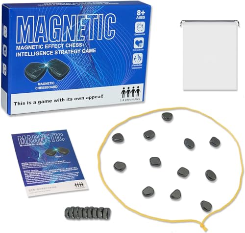 Magnetspiel für den Tisch, magnetisches Brettspiel, Strategiespiel, Familienpartyspiel, magnetisches Schachspiel für mehrere Spieler von QQZIZHPI