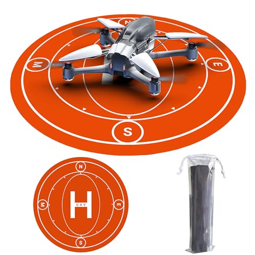 QSLKI Drohnen Landeplatz,50cm Universal schnell faltbar für DJI Mavic Mini 2 / Mavic Air 2 /DJI Air 2S /Mavic 2 /Holy Stone/DJI FPV Drohne（orange） von QSLKI