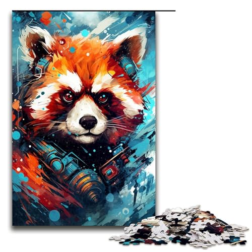 1000 Teile Roboter Roter Panda von SplattersLots Dickes farbiges Puzzlespiel für Erwachsene geeignet für Paare und Teenager ab 14 Jahren 75 x 50 cm 1000 Teile Roboter Roter Panda von SplattersLots Dickes farbiges Puzzlespiel für Erwachsene geeignet für Paare und Teenager ab 14 Jahren 75 x 50 cm von QSYFNBZL
