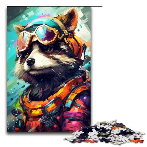 1000 Teile Roboter Waschbär von SplattersLots Dickes buntes Puzzlespiel für Erwachsene geeignet für Paare und Teenager ab 14 Jahren 75 x 50 cm 1000 Teile Roboter Waschbär von SplattersLots Dickes buntes Puzzlespiel für Erwachsene geeignet für Paare und Teenager ab 14 Jahren 75 x 50 cm von QSYFNBZL