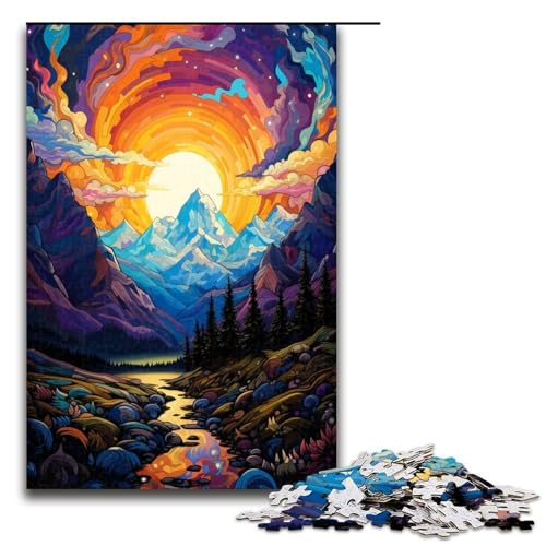 1000 teiliges Puzzle Berg mit bunten Sternen für Erwachsene Holzpuzzle Familienspiele 1000 PCS 1000 teiliges Puzzle Berg mit bunten Sternen für Erwachsene Holzpuzzle Familienspiele 1000 PCS von QSYFNBZL