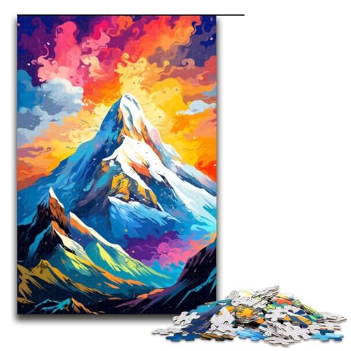 1000 teiliges Puzzle Berggipfel ist von Spritzern umgeben viele Farben Puzzle für Erwachsene Holzpuzzle tolle Geschenke zu Weihnachten 1000 Teile 1000 teiliges Puzzle Berggipfel ist von Spritzern umgeben viele Farben Puzzle für Erwachsene Holzpuzzle tolle Geschenke zu Weihnachten 1000 Teile von QSYFNBZL
