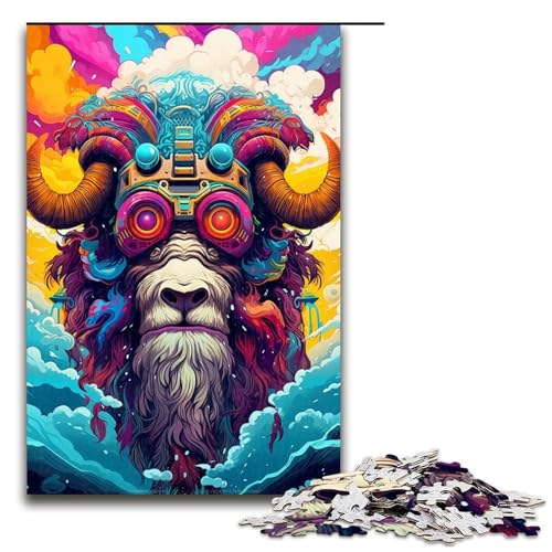 1000 teiliges Puzzle Lernspiele Roboter Yak von Splatters Viele Dicke Bunte Wolken Puzzles für Erwachsene aus Holz für Familienspaß und Spieleabende 1000 Teile 1000 teiliges Puzzle Lernspiele Roboter Yak von Splatters Viele Dicke Bunte Wolken Puzzles für Erwachsene aus Holz für Familienspaß und Spieleabende 1000 Teile von QSYFNBZL