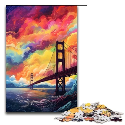 1000 teiliges Puzzle Rainbow Bridge von SplattersLots aus dicken bunten Farben für Erwachsene Holzpuzzle Familienspiele 75 x 50 cm 1000 teiliges Puzzle Rainbow Bridge von SplattersLots aus dicken bunten Farben für Erwachsene Holzpuzzle Familienspiele 75 x 50 cm von QSYFNBZL