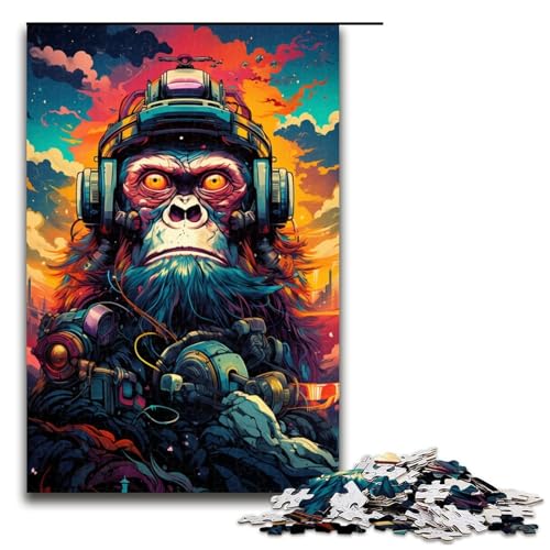 1000 teiliges Puzzle Roboteraffe von SplattersLots aus dicken bunten Farben für Erwachsene Holzpuzzle Familienspiele 75 x 50 cm 1000 teiliges Puzzle Roboteraffe von SplattersLots aus dicken bunten Farben für Erwachsene Holzpuzzle Familienspiele 75 x 50 cm von QSYFNBZL