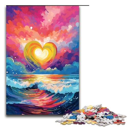 1000 teiliges Puzzle für Erwachsene Die Form eines Herzens am Strand ist umgeben Puzzle zum Anfassen Spiel 1000 Teile 1000 teiliges Puzzle für Erwachsene Die Form eines Herzens am Strand ist umgeben Puzzle zum Anfassen Spiel 1000 Teile von QSYFNBZL