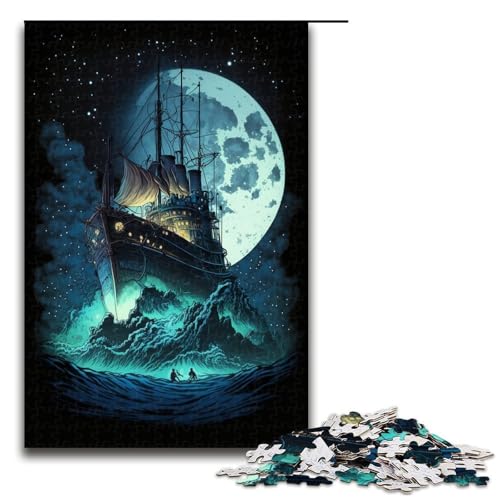 1000 teiliges Puzzle für Erwachsene Dunkles Piratenschiff Puzzle für Erwachsene Holzpuzzle anspruchsvolles Spiel 1000 Teile 1000 teiliges Puzzle für Erwachsene Dunkles Piratenschiff Puzzle für Erwachsene Holzpuzzle anspruchsvolles Spiel 1000 Teile von QSYFNBZL