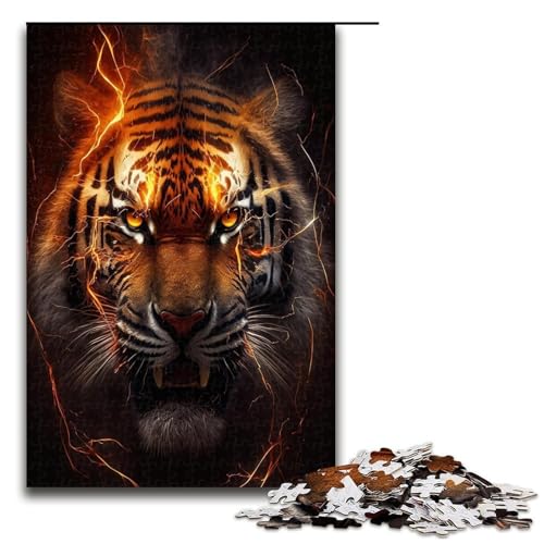 1000 teiliges Puzzle für Erwachsene Electric Storm Tiger Puzzle für Lernspiele Herausforderung Spielzeug Kunstwerk Geschenk 1000 Teile 1000 teiliges Puzzle für Erwachsene Electric Storm Tiger Puzzle für Lernspiele Herausforderung Spielzeug Kunstwerk Geschenk 1000 Teile von QSYFNBZL