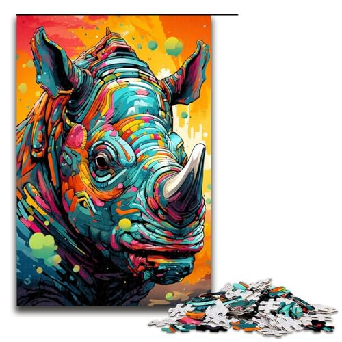 1000 teiliges Puzzle für Erwachsene Roboter Nashorn von SplattersLots Dickes farbiges Puzzle Familienunterhaltungsspielzeug einzigartige Heimdekoration und Geschenke 1000 Teile 1000 teiliges Puzzle für Erwachsene Roboter Nashorn von SplattersLots Dickes farbiges Puzzle Familienunterhaltungsspielzeug einzigartige Heimdekoration und Geschenke 1000 Teile von QSYFNBZL