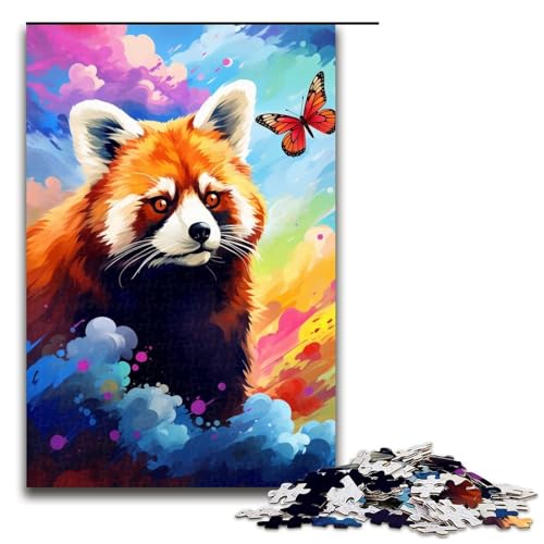 1000 teiliges Puzzle für Erwachsene Roter Panda und Schmetterling von SplattersLots Bunte Puzzles für Erwachsene Holzpuzzle anspruchsvolles Spiel 75 x 50 cm 1000 teiliges Puzzle für Erwachsene Roter Panda und Schmetterling von SplattersLots Bunte Puzzles für Erwachsene Holzpuzzle anspruchsvolles Spiel 75 x 50 cm von QSYFNBZL