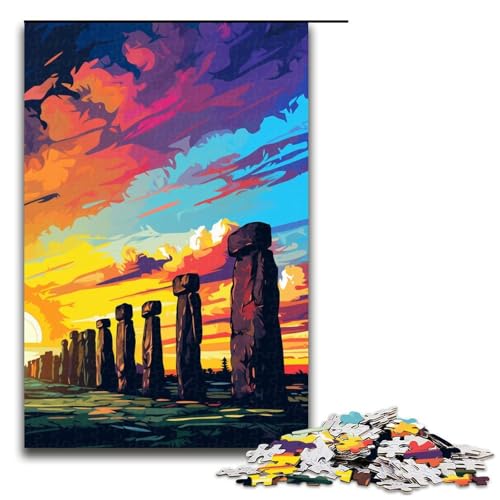 1000 teiliges Puzzle für Erwachsene Stonehenge der Osterinsel von SplattersLots Dickes dekomprimierendes intellektuelles und pädagogisches Spielzeug Geschenkideen 1000 Teile 1000 teiliges Puzzle für Erwachsene Stonehenge der Osterinsel von SplattersLots Dickes dekomprimierendes intellektuelles und pädagogisches Spielzeug Geschenkideen 1000 Teile von QSYFNBZL