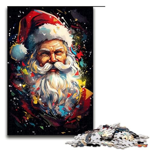 1000 teiliges Puzzle für Erwachsene Weihnachtsmann von SplattersLots Dickes buntes Wolken Spaß Puzzle für die ganze Familie mit passendem Poster und Quizblatt 1000 Teile 1000 teiliges Puzzle für Erwachsene Weihnachtsmann von SplattersLots Dickes buntes Wolken Spaß Puzzle für die ganze Familie mit passendem Poster und Quizblatt 1000 Teile von QSYFNBZL