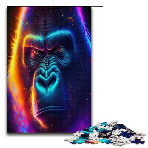 1000 teiliges Puzzle für Erwachsene dunkler Gorilla Puzzle für Lernspiele Herausforderung Spielzeug Kunstwerk Geschenk 1000 Teile 1000 teiliges Puzzle für Erwachsene dunkler Gorilla Puzzle für Lernspiele Herausforderung Spielzeug Kunstwerk Geschenk 1000 Teile von QSYFNBZL