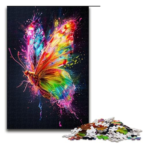 Puzzle 1000 Teile Leuchtender Schmetterling Puzzle für Erwachsene Holz Lernspiel Herausforderung Spielzeug 1000 PCS Puzzle 1000 Teile Leuchtender Schmetterling Puzzle für Erwachsene Holz Lernspiel Herausforderung Spielzeug 1000 PCS von QSYFNBZL