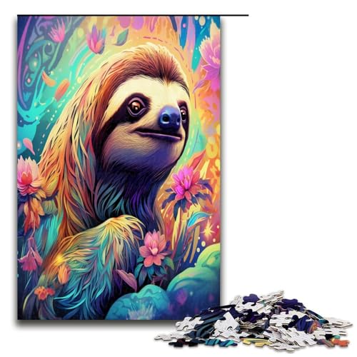 Puzzle 1000 Teile Psychedelisches Faultier Puzzle für Erwachsene Holz Lernspiel Herausforderungsspielzeug 1000 Teile Puzzle 1000 Teile Psychedelisches Faultier Puzzle für Erwachsene Holz Lernspiel Herausforderungsspielzeug 1000 Teile von QSYFNBZL