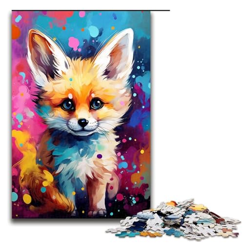 Puzzle 1000 Teile für Erwachsene Babyfuchs ist von Spritzern umgeben viele Bunte Puzzle Spiel zum Anfassen einzigartige Heimdekoration und Geschenke 75 x 50 cm Puzzle 1000 Teile für Erwachsene Babyfuchs ist von Spritzern umgeben viele Bunte Puzzle Spiel zum Anfassen einzigartige Heimdekoration und Geschenke 75 x 50 cm von QSYFNBZL
