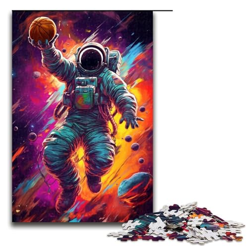 Puzzle für Erwachsene 1000 Teile Astronaut spielt Basketball Familienspaß Puzzle tolles Geschenk für Teenager ab 14 Jahren 75 x 50 cm Puzzle für Erwachsene 1000 Teile Astronaut spielt Basketball Familienspaß Puzzle tolles Geschenk für Teenager ab 14 Jahren 75 x 50 cm von QSYFNBZL