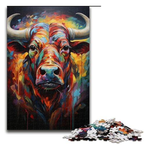Puzzle für Erwachsene 1000 Teile Bunte Kuhgemälde Puzzle Lernspiele für Zuhause DIY Spielzeug tolles Geschenk für Spiele 1000 Teile Puzzle für Erwachsene 1000 Teile Bunte Kuhgemälde Puzzle Lernspiele für Zuhause DIY Spielzeug tolles Geschenk für Spiele 1000 Teile von QSYFNBZL