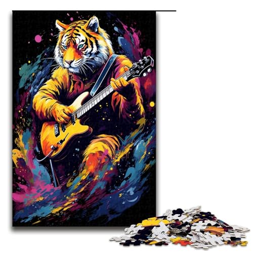 Puzzle für Erwachsene 1000 Teile Der Tiger spielt Gitarre Puzzle für Zuhause Lernspiele DIY Spielzeug tolles Geschenk für Spiele 1000 Teile Puzzle für Erwachsene 1000 Teile Der Tiger spielt Gitarre Puzzle für Zuhause Lernspiele DIY Spielzeug tolles Geschenk für Spiele 1000 Teile von QSYFNBZL