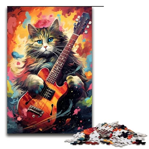Puzzle für Erwachsene 1000 Teile Die Katze spielt Gitarre Spielzeug intellektuelles Spiel ganze Familie 1000 Teile Puzzle für Erwachsene 1000 Teile Die Katze spielt Gitarre Spielzeug intellektuelles Spiel ganze Familie 1000 Teile von QSYFNBZL