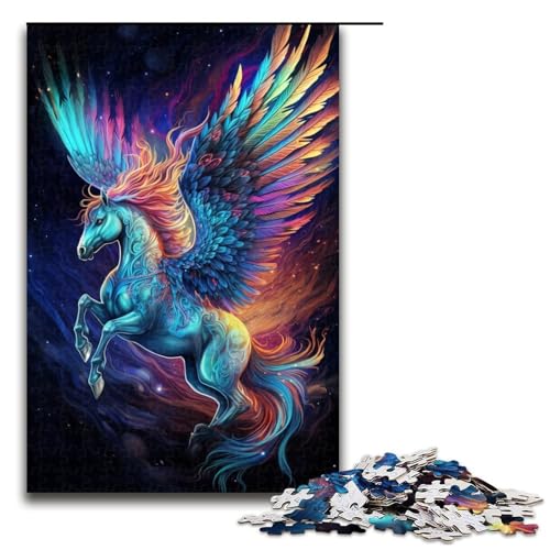 Puzzle für Erwachsene 1000 Teile Gemälde eines bunten fliegenden Pferdes Puzzle Lernspiele für Zuhause DIY Spielzeug tolles Geschenk für Spiele 1000 Teile Puzzle für Erwachsene 1000 Teile Gemälde eines bunten fliegenden Pferdes Puzzle Lernspiele für Zuhause DIY Spielzeug tolles Geschenk für Spiele 1000 Teile von QSYFNBZL
