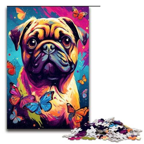 Puzzle für Erwachsene 1000 Teile Möpse und Schmetterlinge und Schmetterling und Schmetterling unmögliches Puzzle Familienspiel Stressabbau schwierige Herausforderung 75 x 50 cm Puzzle für Erwachsene 1000 Teile Möpse und Schmetterlinge und Schmetterling und Schmetterling unmögliches Puzzle Familienspiel Stressabbau schwierige Herausforderung 75 x 50 cm von QSYFNBZL
